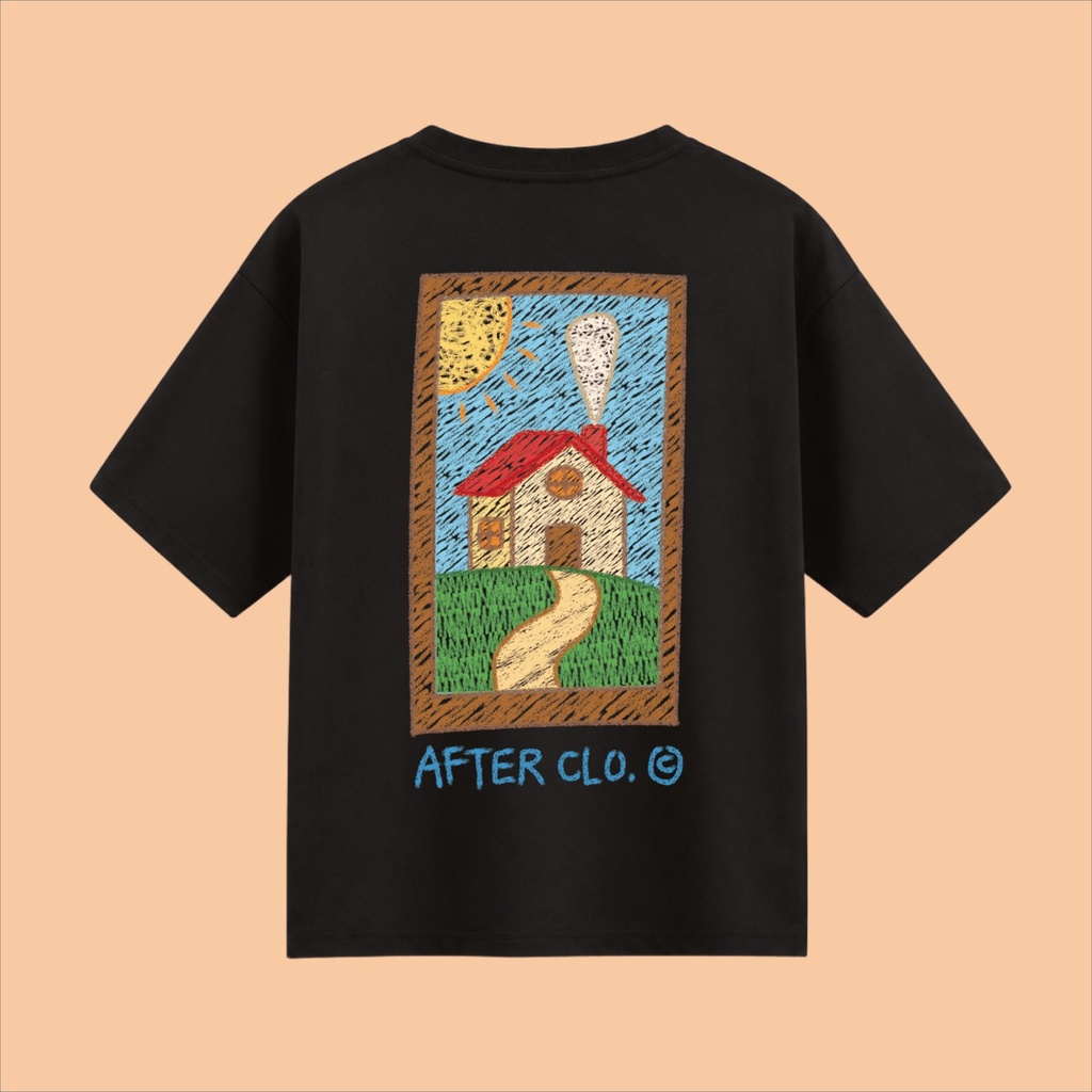 Remera Crayón Casita Negro - AfterClo. (M)