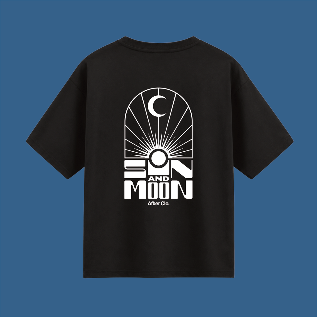 Remera Sun&Moon Negra - AfterClo. (S)